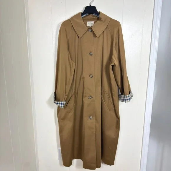 Sézane Clyde Trench Coat in Camel Size FR 44/US 12 - Picture 3 of 16
